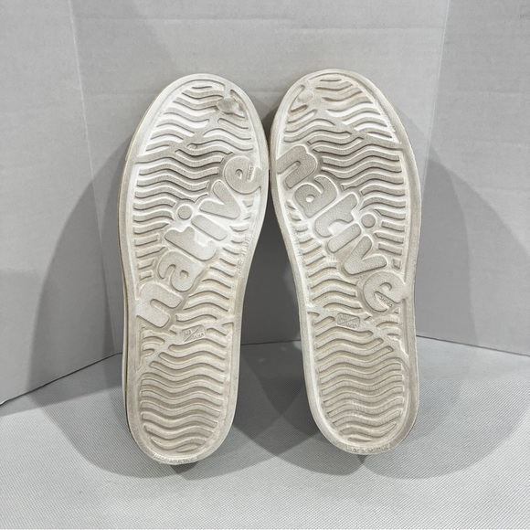 Native Unisex Jefferson Color Block Size W-10-M-8 Slip-On Sandals White Tan - Picture 10 of 10